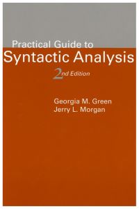 Book Cover for Practical Guide to Syntactic Analysis by Georgia M Green, Jerry L Morgan