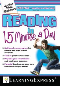 Book Cover for Reading in 15 Minutes a Day by LearningExpress Organization