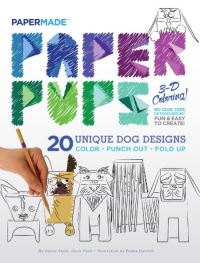 Book Cover for Paper Pups Coloring Book by Papermade