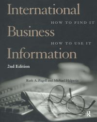 Book Cover for International Business Information by Ruth A Pagell, Michael Halperin