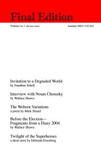 Book Cover for Final Edition by Wallace Shawn