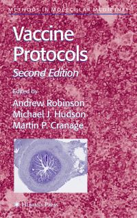 Book Cover for Vaccine Protocols by Andrew Robinson, Michael J Hudson, Martin P Cranage