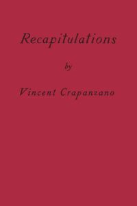 Book Cover for Recapitulations by Vincent Crapanzano