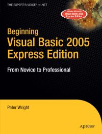 Book Cover for Beginning Visual Basic 2005 Express Edition by Peter Wright
