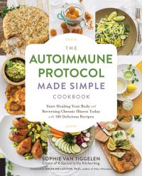 Book Cover for The Autoimmune Protocol Made Simple Cookbook by Sophie Van Tiggelen