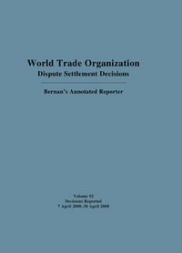 Book Cover for Dispute Settlement Decisions: Bernan's Annotated Reporter by Jackson C Pai