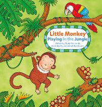 Book Cover for Little Monkey. Playing in the Jungle by Marja Baeten