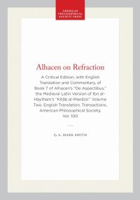 Book Cover for Alhacen on Refraction by A Mark Smith