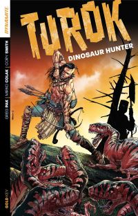 Book Cover for Turok, Dinosaur Hunter. Volume One Conquest by Greg Pak, Lauren Affe, Marshall Dillon