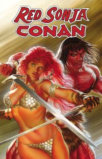 Book Cover for Red Sonja, Conan. Volume 1 Blood of a God by Victor Gischler, Arthur M Lieberman, Alex Guimarães, Simon Bowland, Alex Ross, Robert E Howard