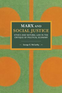Book Cover for Marx and Social Justice by George E McCarthy