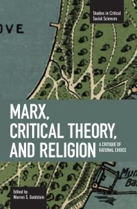 Book Cover for Marx, Critical Theory, and Religion by Warren S Goldstein