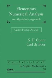 Book Cover for Elementary Numerical Analysis by Samuel Daniel Conte, Carl De Boor