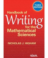 Book Cover for Handbook of Writing for the Mathematical Sciences by Nicholas J Higham, Society for Industrial and Applied Mathematics