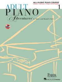 Book Cover for Adult Piano Adventures All-In-One Piano Course Book 1 (Book/Online Audio) by Nancy Faber, Randall Faber