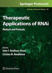 Book Cover for Therapeutic Applications of RNAi by John F ReidhaarOlson, Cristina M Rondinone