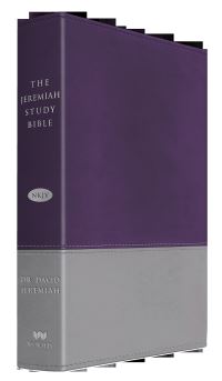 Book Cover for The Jeremiah Study Bible, NKJV: Gray/Purple LeatherLuxe® by Dr David Jeremiah