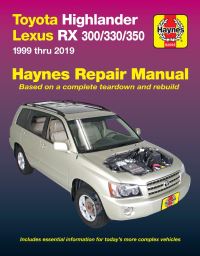 Book Cover for Toyota HighLander (2001-2019) & Lexus RX 300/330/350 (1999-2019) (USA) by Haynes Publishing