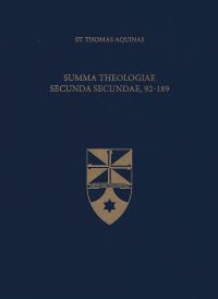 Book Cover for Summa Theologiae Secunda Secundae, 92-189 by Saint Thomas Aquinas