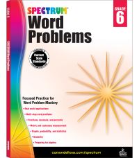 Book Cover for Word Problems, Grade 6 by Spectrum