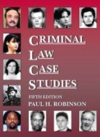 Book Cover for Criminal Law Case Studies by Paul H. Robinson