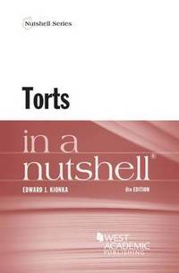 Book Cover for Torts in a Nutshell by Edward J Kionka