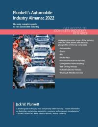 Book Cover for Plunkett's Automobile Industry Almanac 2022 by Jack W Plunkett