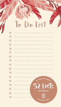 Book Cover for 52 Lists To Do List Notepad by Moorea Seal