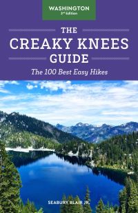 Book Cover for The Creaky Knees Guide, Washington by Seabury Blair, Sasquatch Books Firm