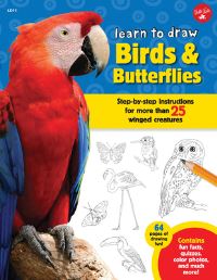 Book Cover for Learn to Draw Birds & Butterflies by Robbin Cuddy