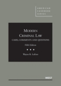 Book Cover for Modern Criminal Law by Wayne LaFave