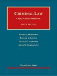 Book Cover for Criminal Law by Andre Moenssens, Ronald Bacigal, Gerald Ashdown, Adam Gershowitz