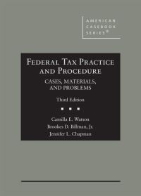 Book Cover for Federal Tax Practice and Procedure by Camilla E. Watson, Brookes D. Billman, Jennifer Chapman