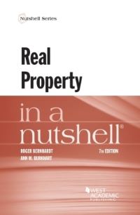 Book Cover for Real Property in a Nutshell by Roger Bernhardt, Ann M Burkhart