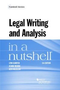 Book Cover for Legal Writing and Analysis in a Nutshell by Lynn Bahrych, Jeanne Merino, Beth McLellan
