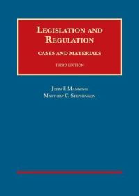 Book Cover for Legislation and Regulation by John Manning, Matthew C Stephenson