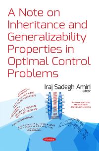 Book Cover for A Note on Inheritance and Generalizability Properties in Optimal Control Problems by Iraj Sadegh Amiri