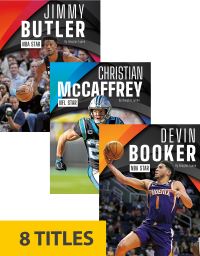 Book Cover for Pro Sports Stars (Set of 8). Hardcover by Douglas Lynne