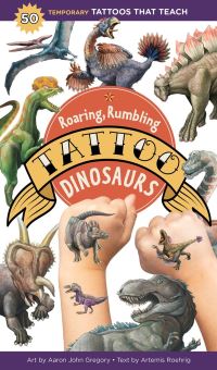 Book Cover for Roaring, Rumbling Tattoo Dinosaurs by Artemis Roehrig