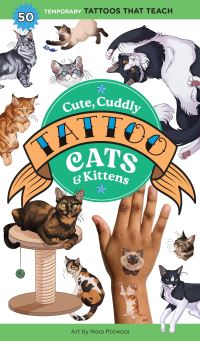 Book Cover for Cute, Cuddly Tattoo Cats & Kittens by Nora Potwora
