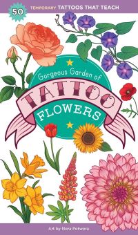 Book Cover for Gorgeous Garden of Tattoo Flowers by Saskia Peterson