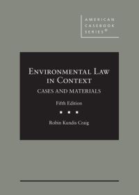 Book Cover for Environmental Law in Context by Robin Kundis Craig
