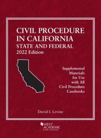 Book Cover for Civil Procedure in California by David I Levine