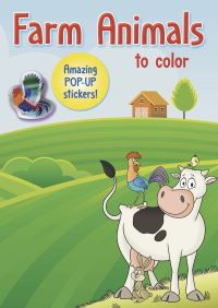 Book Cover for Farm Animals to Color by Isadora Smunket