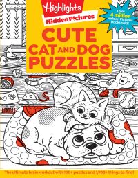 Book Cover for Cute Cat and Dog Puzzles by Highlights