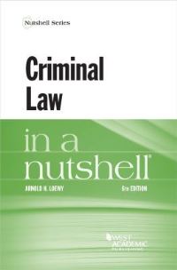 Book Cover for Criminal Law in a Nutshell by Arnold H Loewy