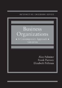 Book Cover for Business Organizations by Alan R Palmiter, Frank Partnoy, Elizabeth Pollman