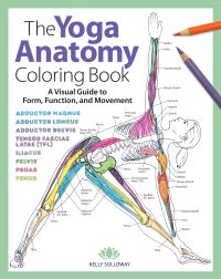 Book Cover for Yoga Anatomy Coloring Book, The by illustrated by Samantha Stutzman, Kelly Solloway