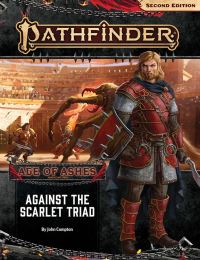 Book Cover for Age of Ashes. Adventure Path 5 of 6 Against the Scarlet Triad by John Compton