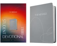 Book Cover for The Message Student Devotional Bible (Leather-Look, Stone Gray) by Eugene H Peterson